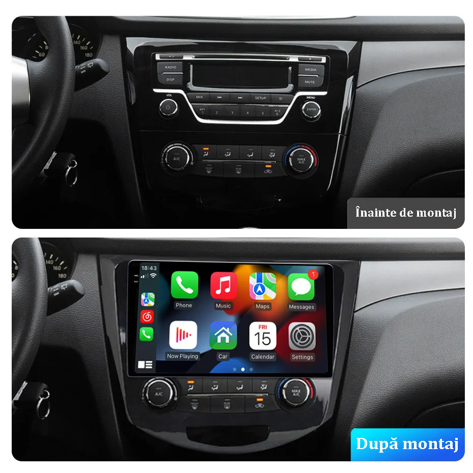 Navigatie dedicata Nissan Qashqai X-Trail 2013-2016, 12GB RAM 256GB ROM, Android 13, Rezolutie 2K, Display QLED, 10.25", DSP, Carplay, Android Auto, Internet, Youtube, Waze, Wi Fi, USB [2]