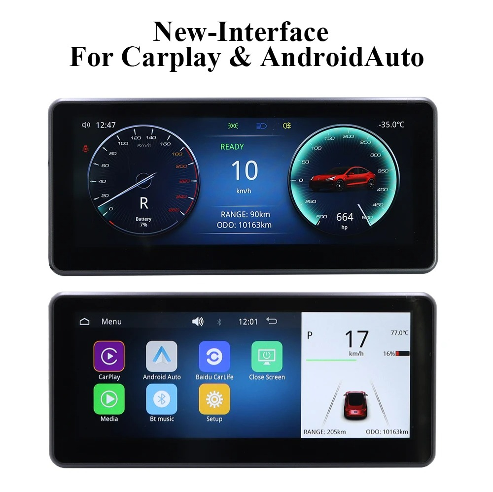 Navigatie NAVI-IT Dashboard Headup Display compatibil cu Tesla Model 3/Model Y 2017-2022, bord digital, 8.8", Android Auto & Apple Carplay, Linux, procesor Intel [3]