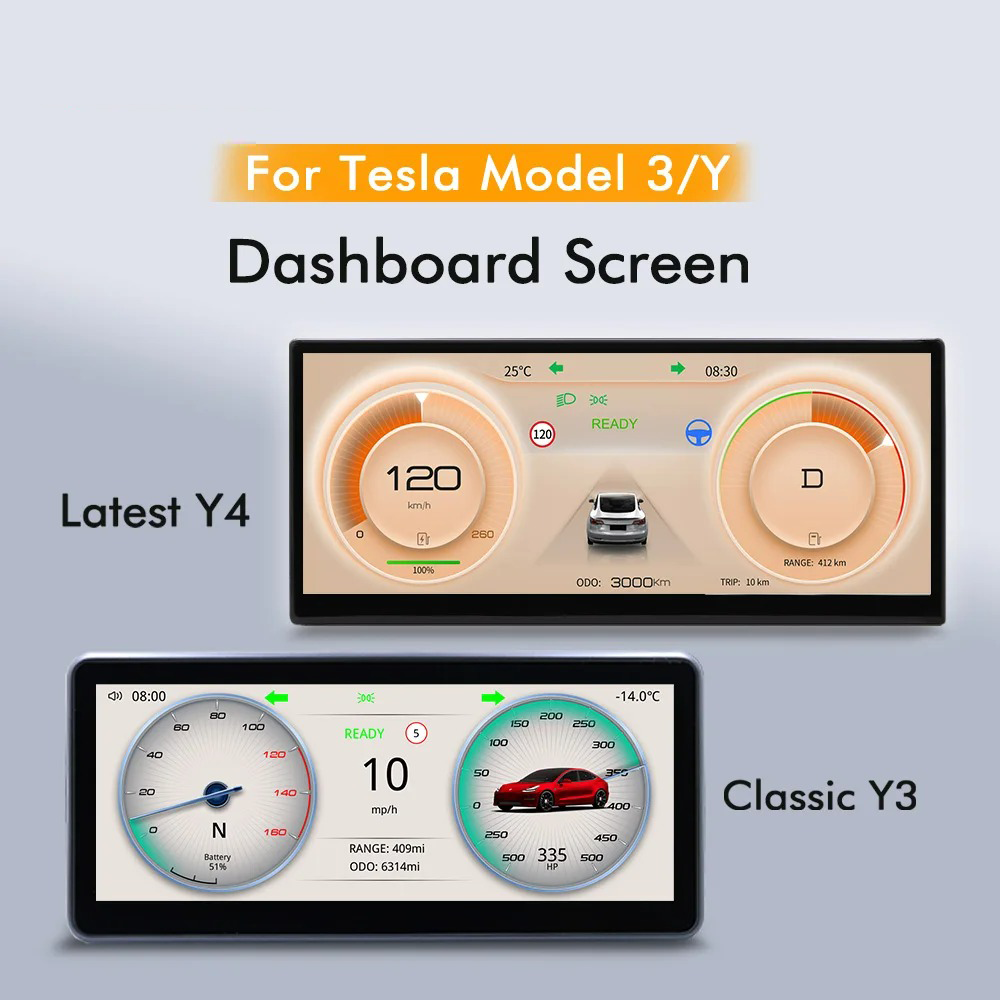 Navigatie NAVI-IT Dashboard Headup Display compatibil cu Tesla Model 3/Model Y 2017-2022, bord digital, 8.8", Android Auto & Apple Carplay, Linux, procesor Intel [5]