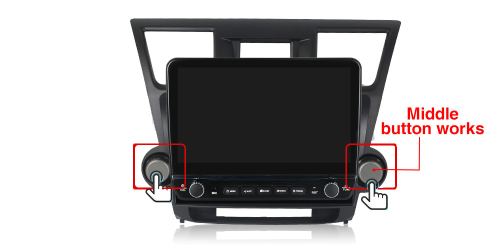Navigatie dedicata Highlander 2007-2013 cu butoane rotative model 2024, 10 Inch, 2GB RAM 32GB ROM, Quadcore, Android 13, WiFi, Bluetooth, Magazin Play [6]