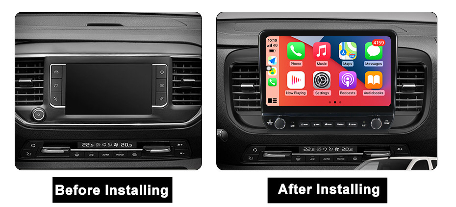 Navigatie dedicata Jumpy 2016-2021 cu butoane rotative model 2024, 4 GB RAM 64 ROM, Quadcore, Android 13, Display QLED, 9", DSP, Carplay, Android Auto, Internet, Youtube , Waze , WI-FI [4]