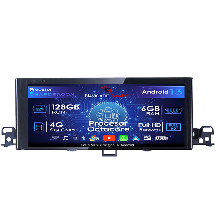 Navigatie dedicata Audi A3 RMC, Android 13, Wireless Carplay si Android auto 6GB RAM 128GB ROM, Display IPS, 10.25 inch, Microfon Extern [1]