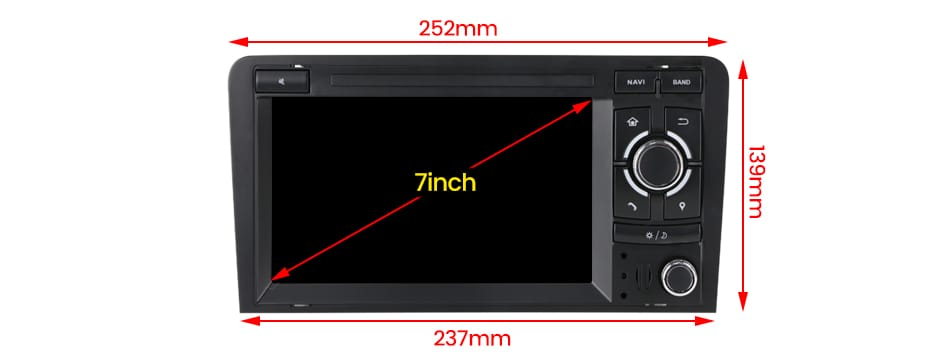 Navigatie dedicata Audi A3, 4GB RAM 64GB ROM, Quadcore, Android 13, Display IPS 7", DSP, Carplay&Android Auto, Suport camere AHD [6]