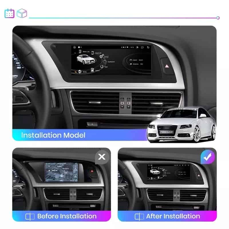 Navigatie dedicata Audi A4 2009-2012 MMI 3G, Android 13, Wireless Carplay si Android auto 6GB RAM 128GB ROM, Octacore 2.0ghz, Display IPS 1280*720, 8.8 inch, Microfon Extern [5]