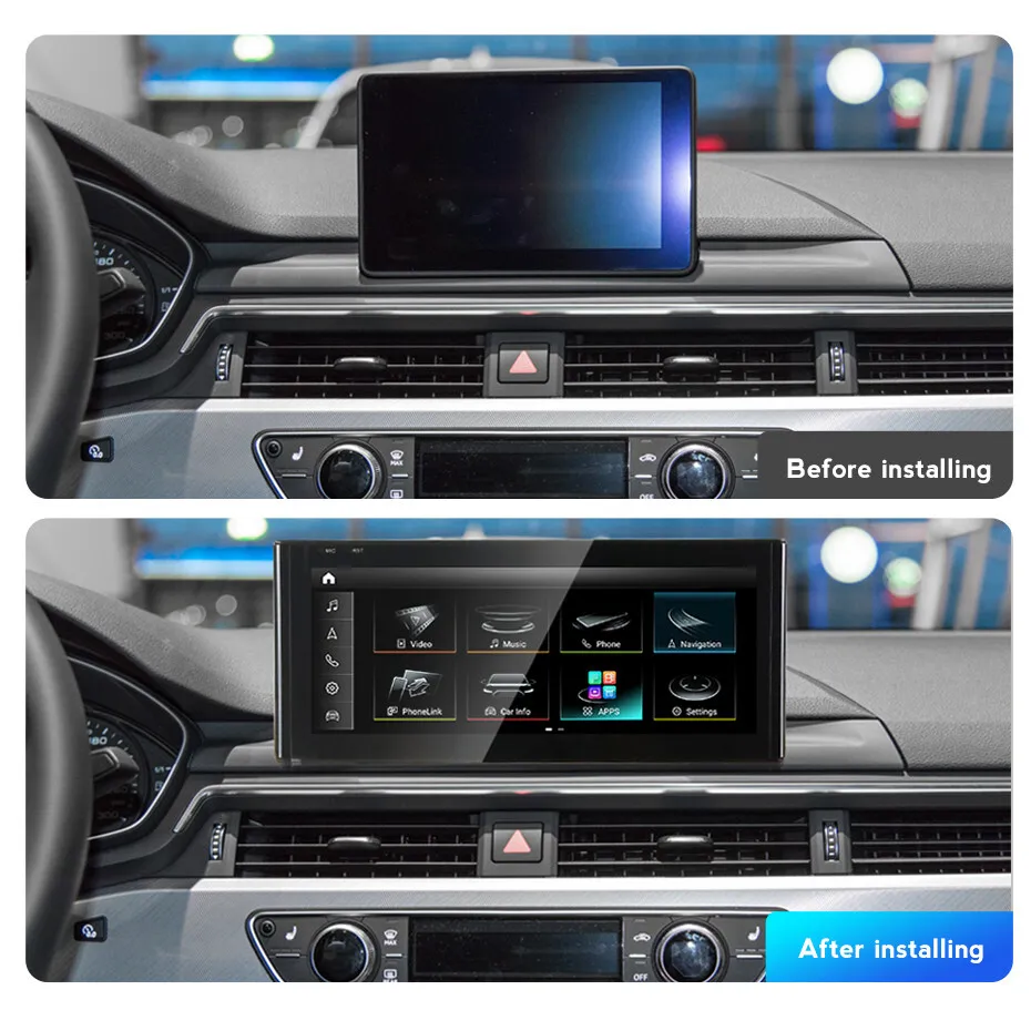 Navigatie dedicata Audi A4, Android 13, Wireless Carplay si Android auto 6GB RAM 128GB ROM, Display IPS, 10.25 inch, Microfon Extern [4]