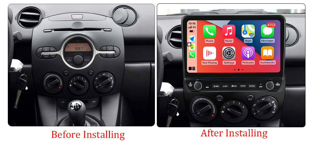 Navigatie dedicata Mazda 2 2007-2014 cu butoane rotative model 2024, 9 Inch, 2GB RAM 32GB ROM, Quadcore, Android 13, WiFi, Bluetooth, Magazin Play [5]