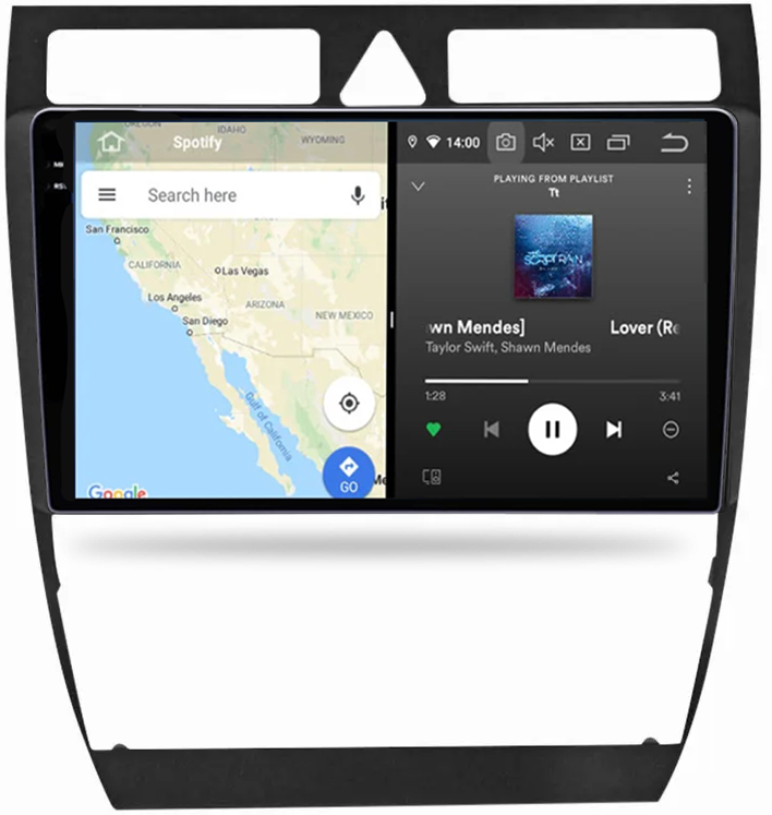 Navigatie dedicata Audi A6 1997-2005, 12GB RAM 256GB ROM, Android 13, Rezolutie 2K, Display QLED, 9", DSP, Carplay, Android Auto, Internet, Youtube, Waze, Wi Fi, USB [4]