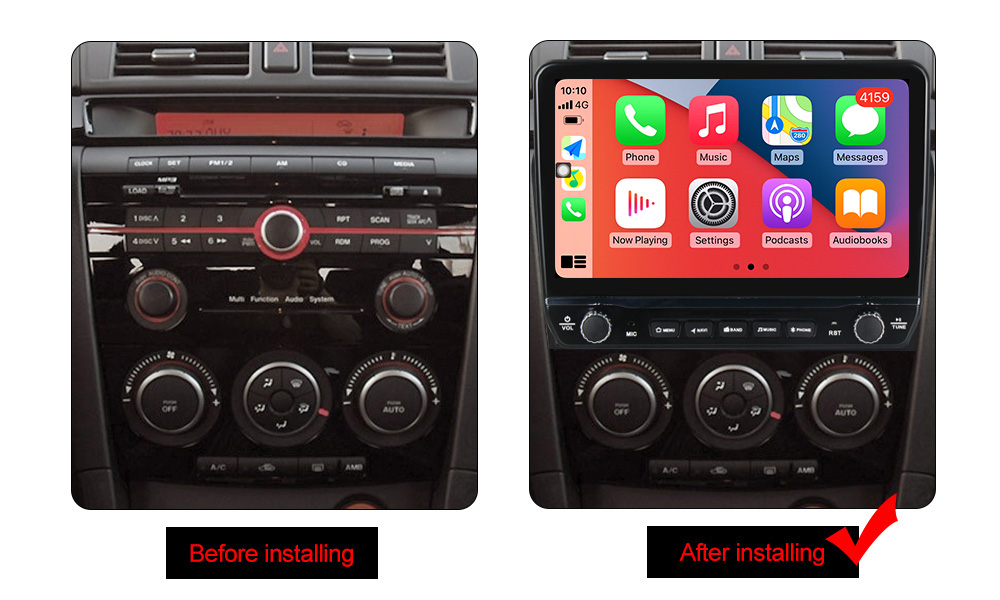 Navigatie dedicata Mazda 3 2004-2009 cu butoane rotative model 2024, 9 Inch, 2GB RAM 32GB ROM, Quadcore, Android 13, WiFi, Bluetooth, Magazin Play [5]