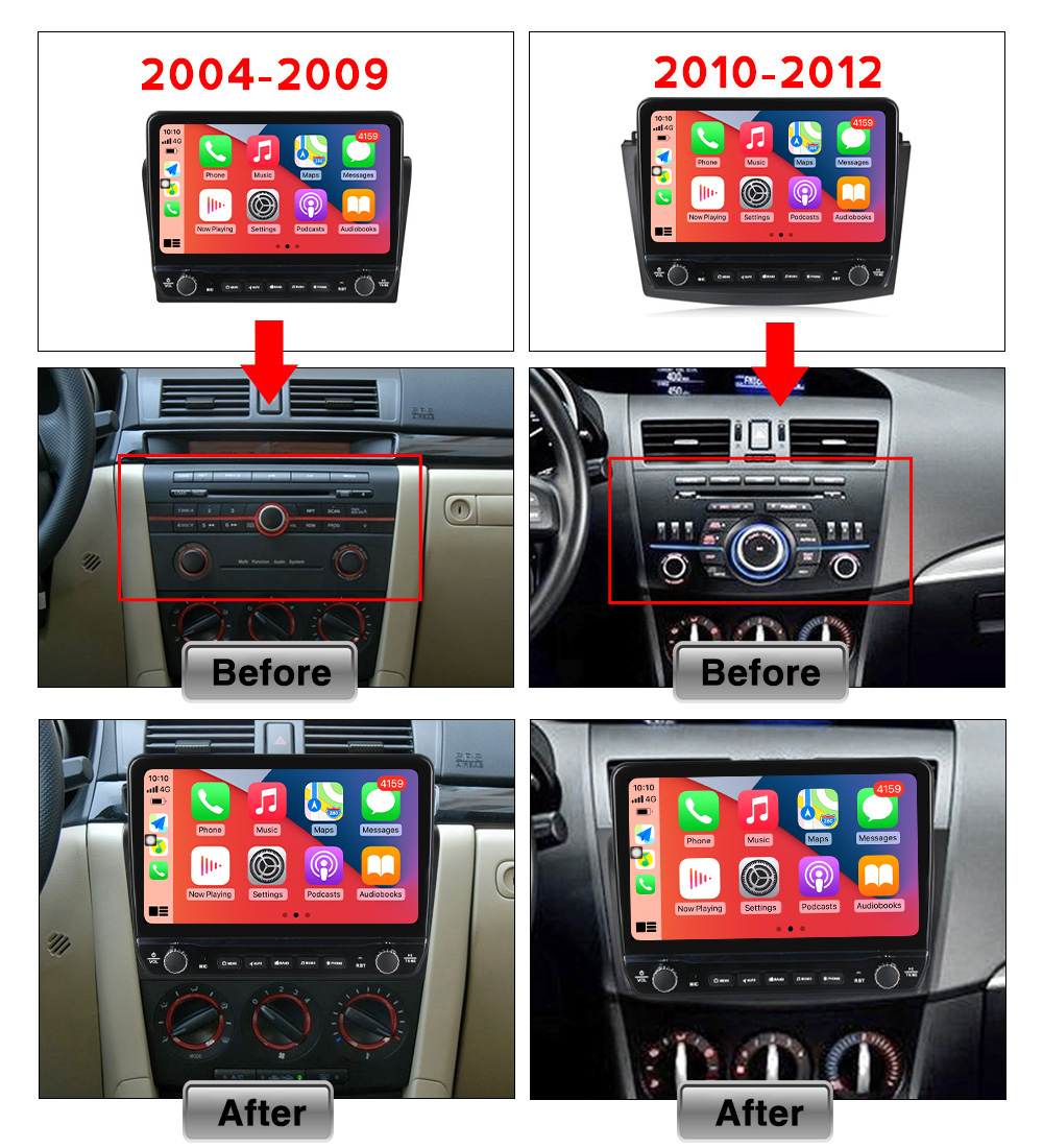 Navigatie dedicata Mazda 3 2004-2009 cu butoane rotative model 2024, 9 Inch, 2GB RAM 32GB ROM, Quadcore, Android 13, WiFi, Bluetooth, Magazin Play [7]