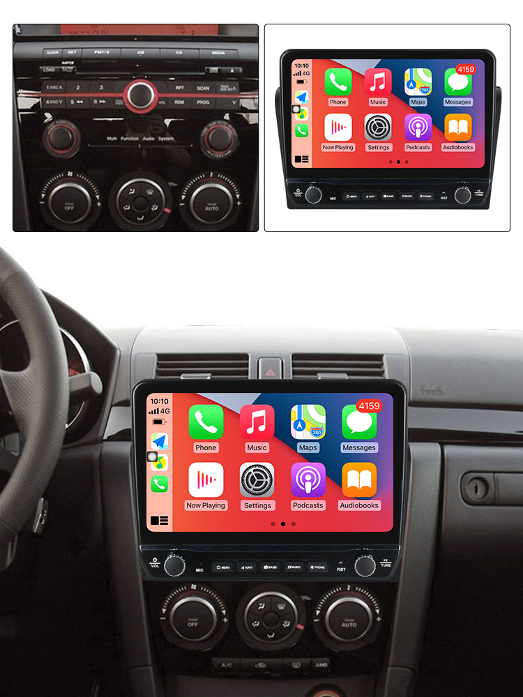 Navigatie dedicata Mazda 3 2004-2009 cu butoane rotative model 2024, 9 Inch, 2GB RAM 32GB ROM, Quadcore, Android 13, WiFi, Bluetooth, Magazin Play [4]