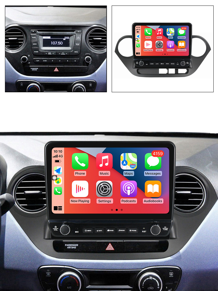Navigatie dedicata I10 2014-2017 cu butoane rotative model 2024, 10 Inch, 2GB RAM 32GB ROM, Quadcore, Android 13, WiFi, Bluetooth, Magazin Play [4]