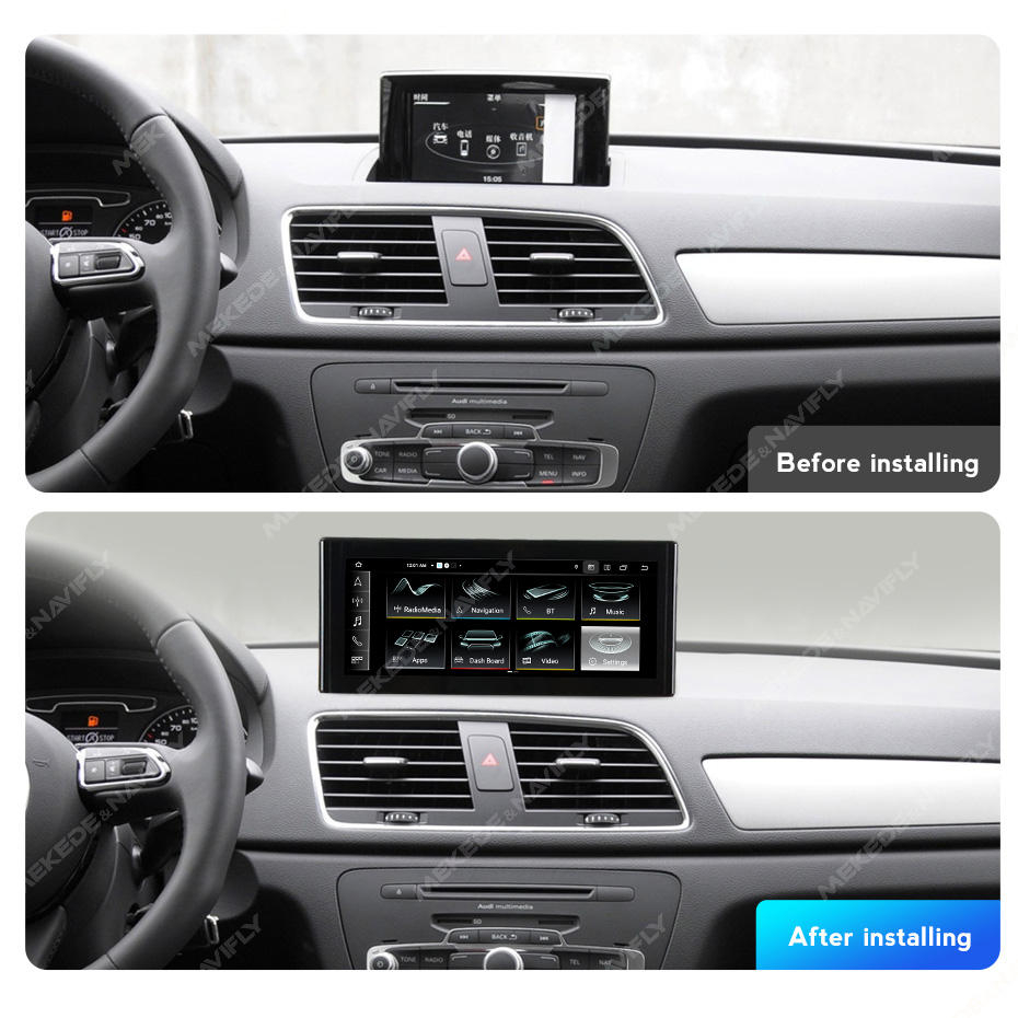 Navigatie dedicata Audi Q3 2013-2019 RMC, Android 13, Wireless Carplay si Android auto 6GB RAM 128GB ROM, Display IPS, 10.25 inch, Microfon Extern [3]