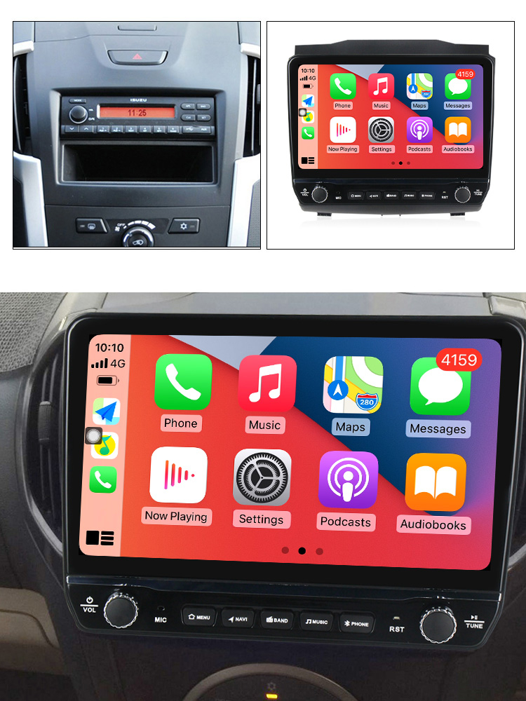 Navigatie dedicata Isuzu D-Max 2015-2018 cu butoane rotative model 2024, 9 Inch, 2GB RAM 32GB ROM, Quadcore, Android 13, WiFi, Bluetooth, Magazin Play [4]