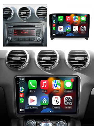 Navigatie dedicata Audi TT 2006-2015, 12GB RAM 256GB ROM, Android 13, Rezolutie 2K, Display QLED, 9", DSP, Carplay, Android Auto, Internet, Youtube, Waze, Wi Fi, USB [5]