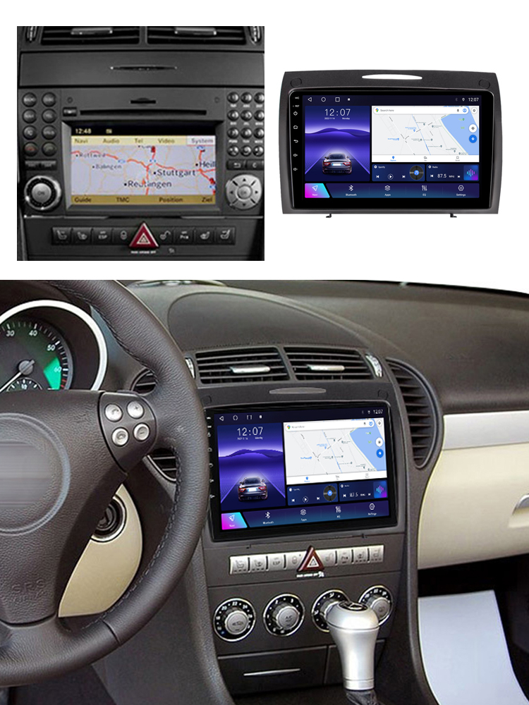 Navigatie dedicata BENZ SLK 2006-2010, 4GB RAM 32GB ROM, Octacore, Android 14, Display QLED 9", DSP, Carplay&Android Auto, SIM 4G, Bluetooth, Ventilator Activ [5]