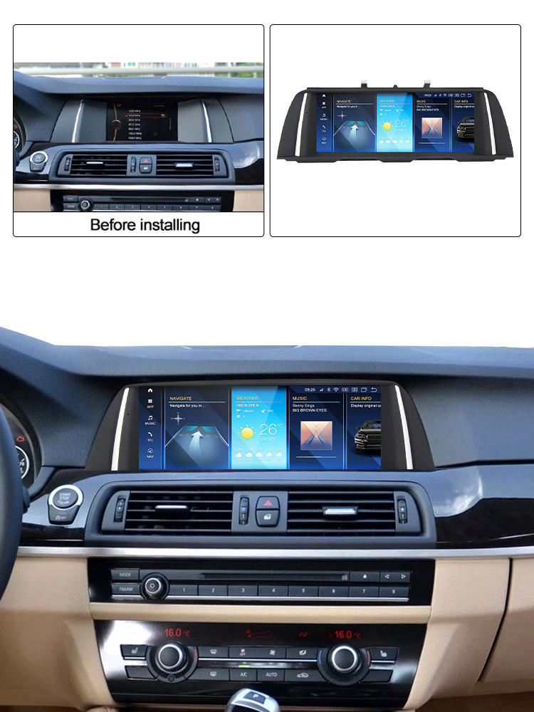 Navigatie dedicata BMW 5 Series F10 F11 2010-2013 CIC, Android 13, Wireless Carplay si Android auto 8GB RAM 64GB ROM, Octacore 2.0ghz, Display IPS 1280*720 10.25" [2]