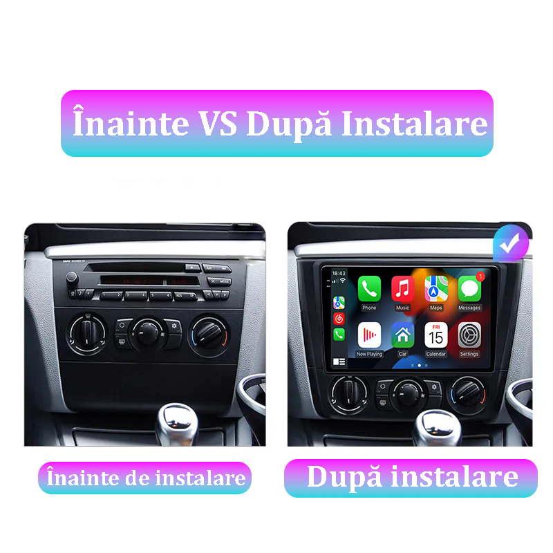 Navigatie dedicata BMW E81, 2007-2013, 12GB RAM 256GB ROM, Android 13, Rezolutie 2K, Display QLED, 9", DSP, Carplay, Android Auto, Internet, Youtube, Waze, Wi Fi, USB [5]