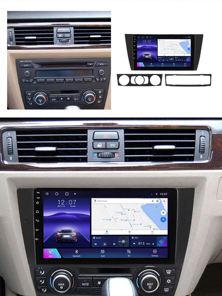Navigatie dedicata BMW E90 2004-2013, 4 GB RAM 32 ROM, Android 13, Display QLED, 9", DSP, Carplay, Android Auto, Internet, Youtube , Waze , Wi Fi , Usb , Bluetooth [6]