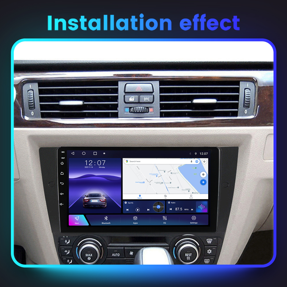 Navigatie dedicata BMW Seria 3 E90 E91 (2005 – 2012), 4GB RAM 64GB ROM, Octacore, Android 13, Display QLED 9", DSP, Carplay, Android Auto, Internet, Youtube, Waze, WIFI, Bluetooth [9]
