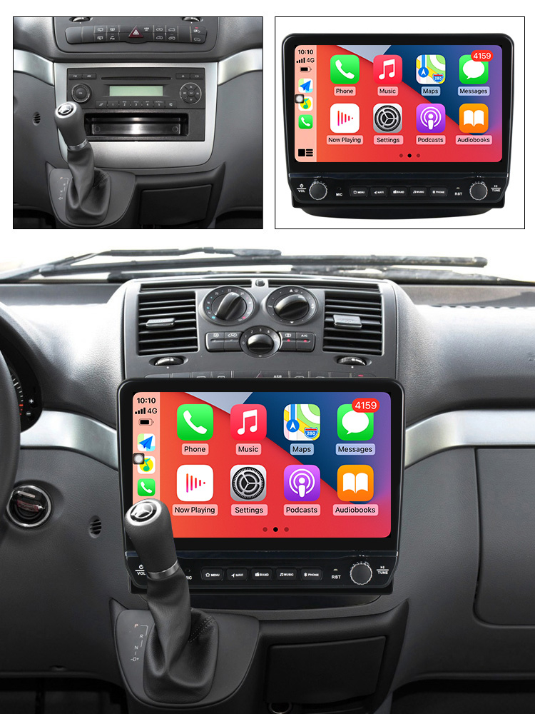 Navigatie dedicata Benz Vito 2011-2015 cu butoane rotative model 2024, 10 Inch, 2GB RAM 32GB ROM, Quadcore, Android 13, WiFi, Bluetooth, Magazin Play [4]