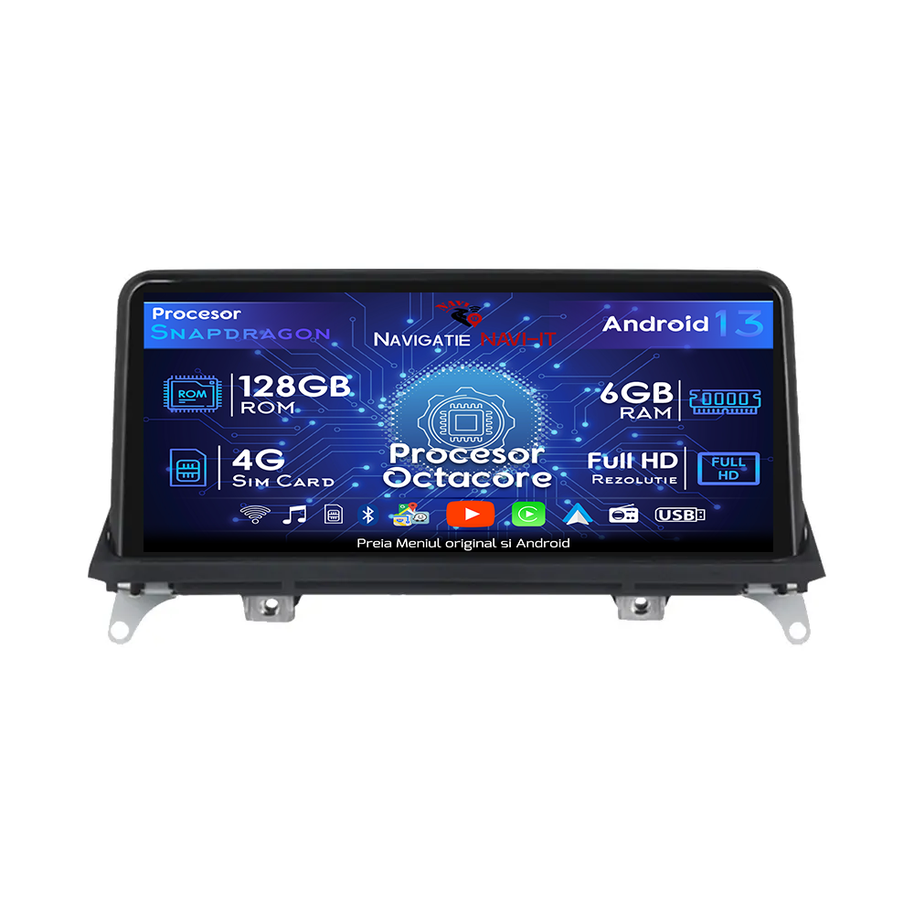 Navigatie dedicata BMW X5 E70/X6 E71 (2010-2014), CIC Android 13, Wireless Carplay si Android auto 6GB RAM 128GB ROM, Octacore 2.0ghz, Display IPS 1280*720 IPS 10.25 inch [1]