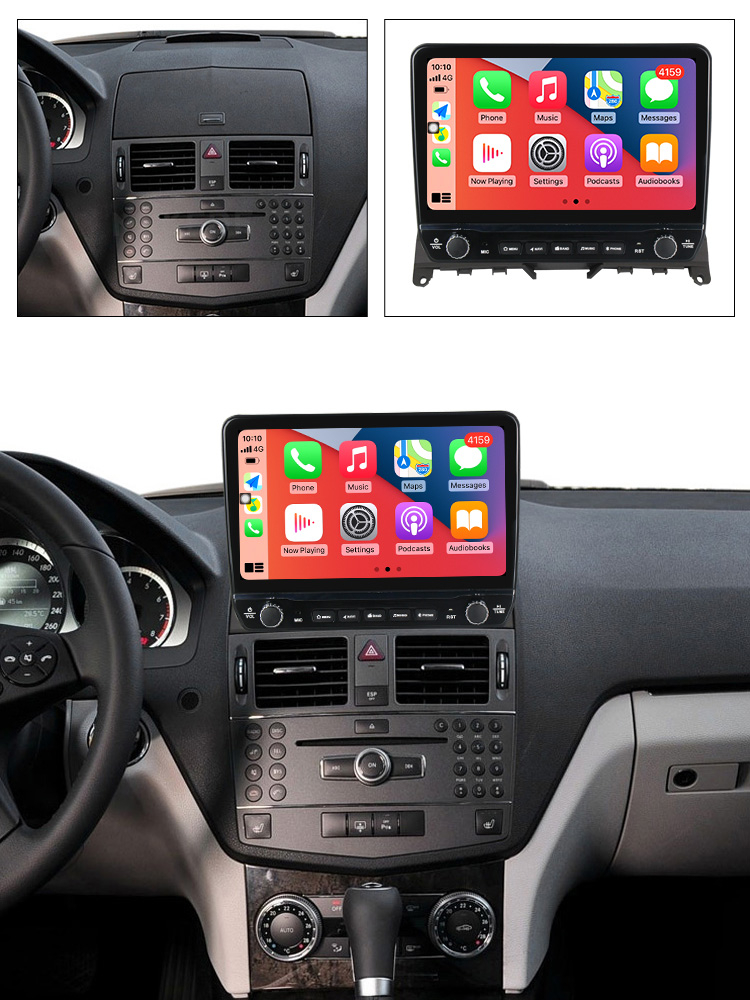 Navigatie dedicata C-Class 3 W204 2006-2011 cu butoane rotative model 2024, 10 Inch, 2GB RAM 32GB ROM, Quadcore, Android 13, WiFi, Bluetooth, Magazin Play [5]