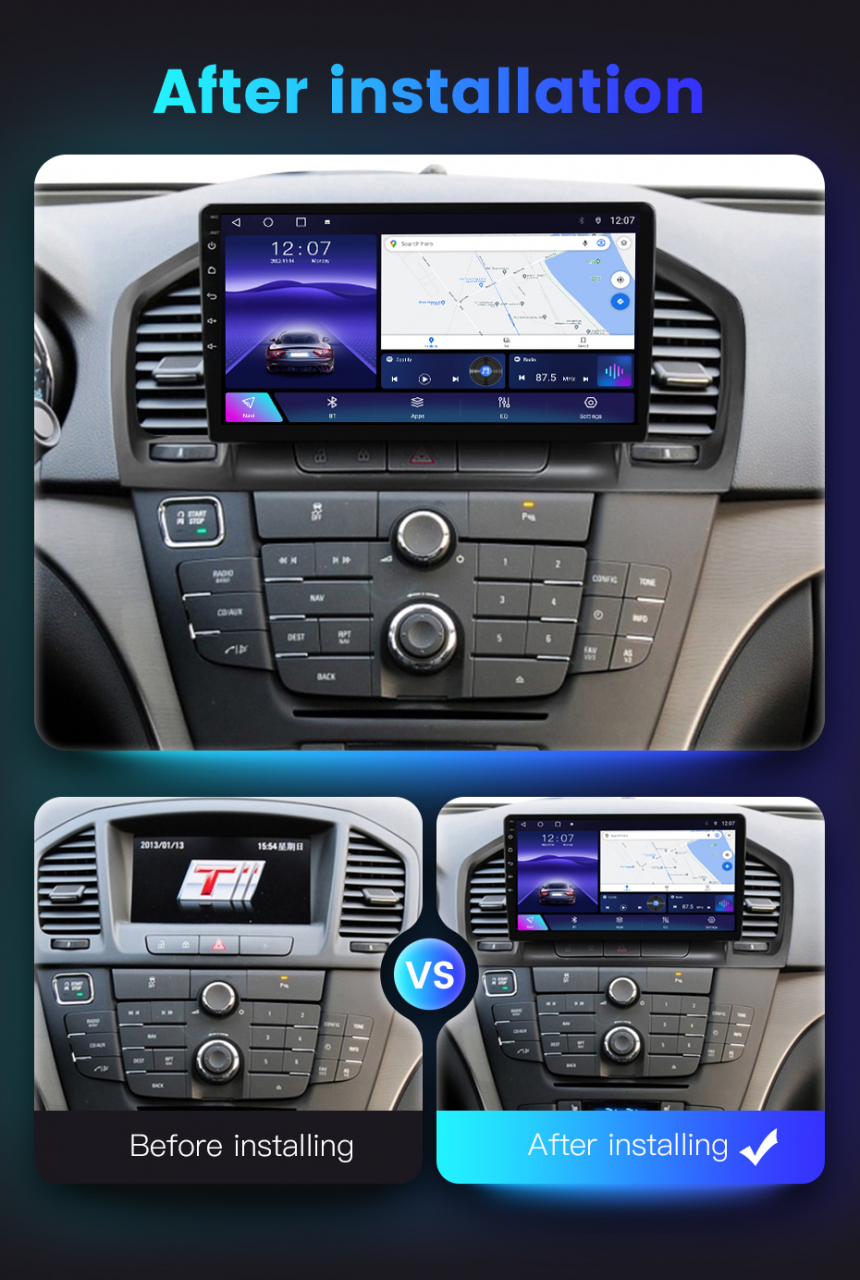 Navigatie dedicata Buick Regal 2009-2013, 4 GB RAM 32GB ROM, Android 13, Display QLED, 9", DSP, Carplay, Android Auto, Internet, Youtube , Waze , WI-FI , USB , Bluetooth [5]