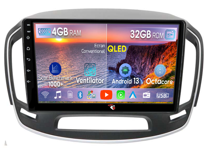 Navigatie dedicata Buick Regal 2014+, 4 GB RAM 32GB ROM, Android 13, Display QLED, 10", DSP, Carplay, Android Auto, Internet, Youtube , Waze , WI-FI , USB , Bluetooth [1]