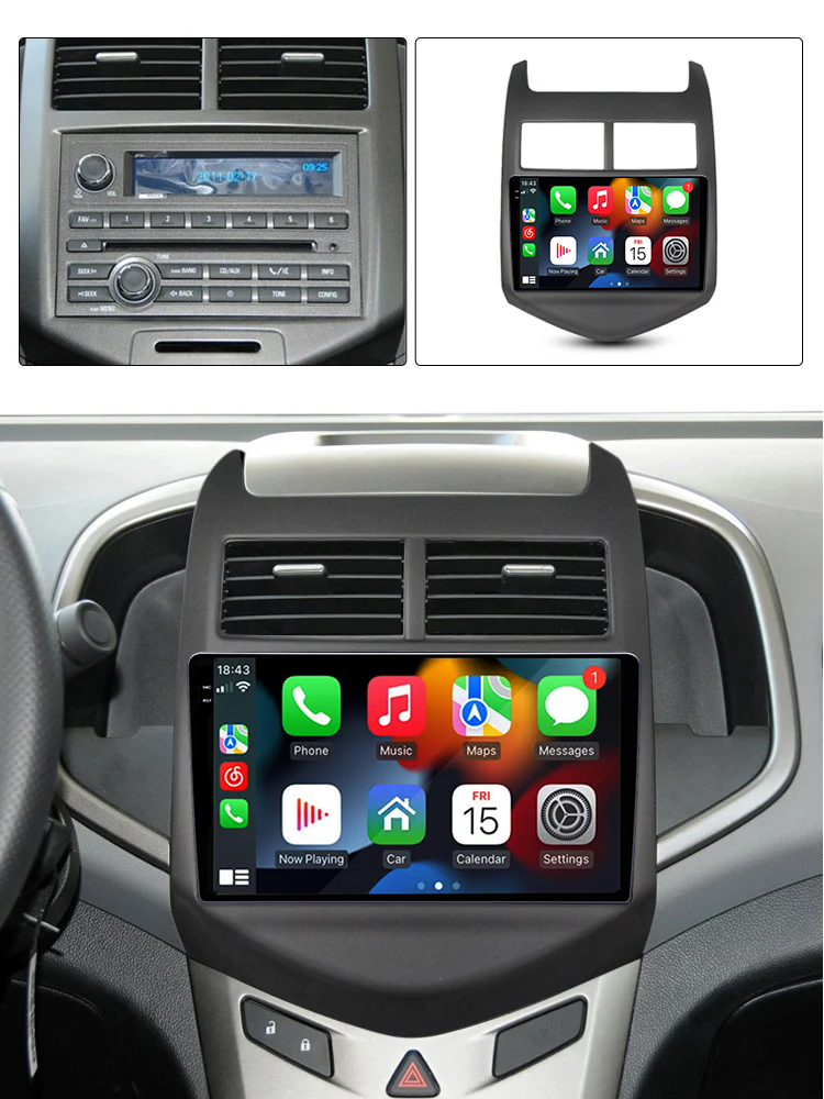 Navigatie dedicata Chevrolet Aveo 2011-2015, 12GB RAM 256GB ROM, Android 13, Rezolutie 2K, Display QLED, 9", DSP, Carplay, Android Auto, Internet, Youtube, Waze, Wi Fi, USB [5]