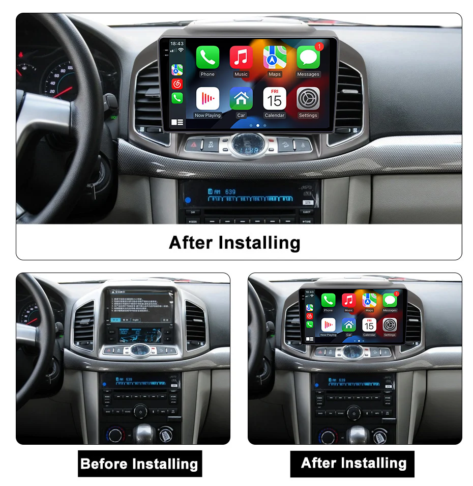 Navigatie dedicata Chevrolet Captiva 2012-2017, 12GB RAM 256GB ROM, Android 13, Rezolutie 2K, Display QLED, 9", DSP, Carplay, Android Auto, Internet, Youtube, Waze, Wi Fi, USB [4]