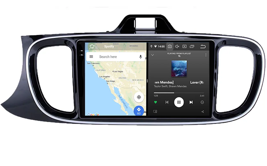 Navigatie dedicata Kia Pegas 2018-2020, 12GB RAM 256GB ROM, Android 13, Rezolutie 2K, Display QLED, 9", DSP, Carplay, Android Auto, Internet, Youtube, Waze, Wi Fi, USB [4]