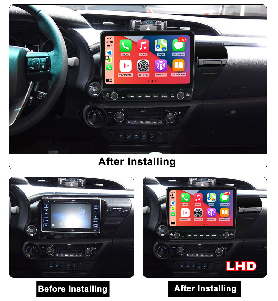 Navigatie dedicata Hilux 2015-2020 cu butoane rotative model 2024, 10 Inch, 2GB RAM 32GB ROM, Quadcore, Android 13, WiFi, Bluetooth, Magazin Play [7]