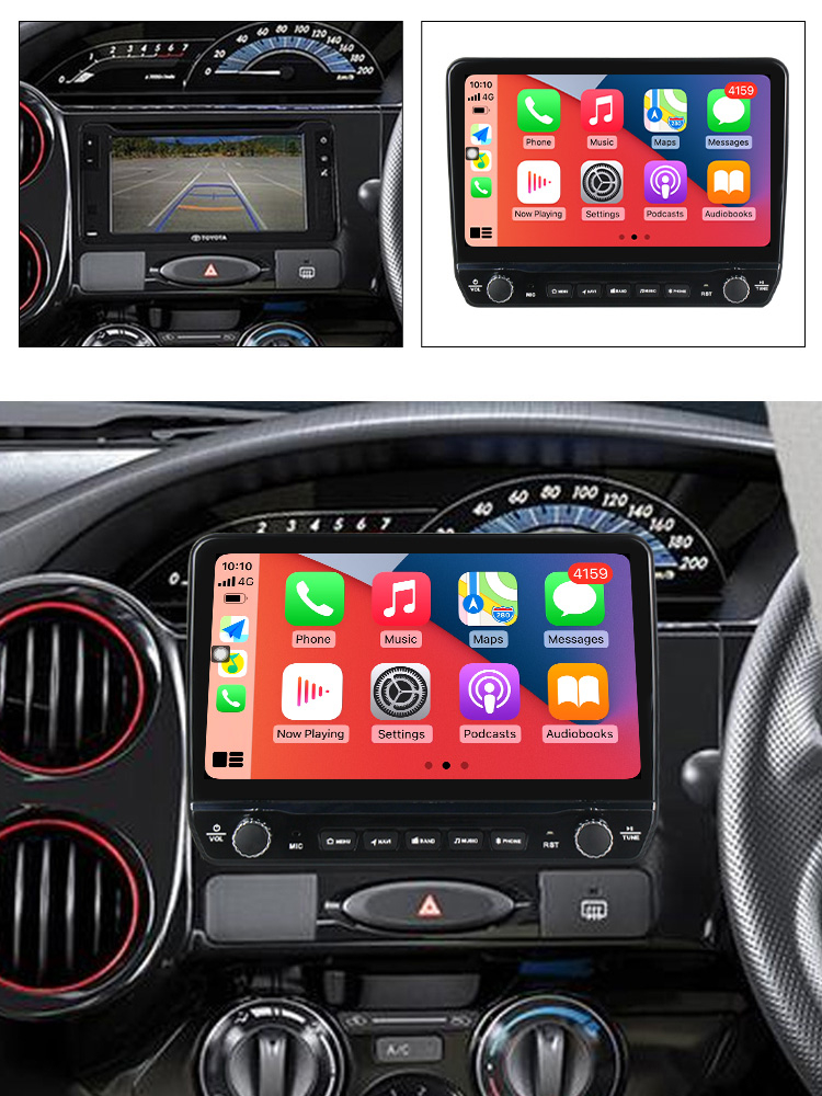Navigatie dedicata Toyota Etios cu butoane rotative model 2024, 9 Inch, 2GB RAM 32GB ROM, Quadcore, Android 13, WiFi, Bluetooth, Magazin Play [4]