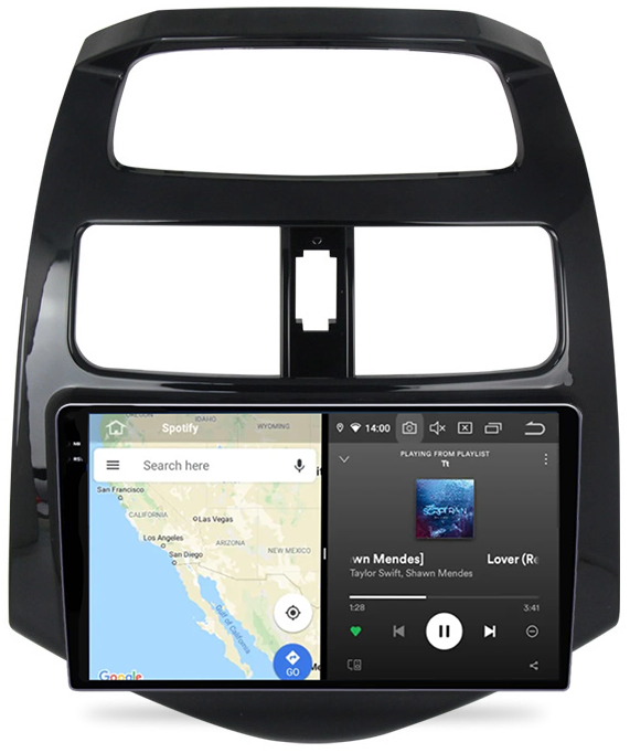 Navigatie dedicata Chevrolet Spark 2010-2014, 12GB RAM 256GB ROM, Android 13, Rezolutie 2K, Display QLED, 9", DSP, Carplay, Android Auto, Internet, Youtube, Waze, Wi Fi, USB [3]