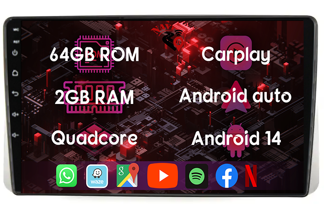 (Resigilata) Navigatie dedicata Chrysler Grand Voyager 2013-2016, 2 GB RAM 32GB ROM, Android 13, Display IPS, 9", DSP, Carplay, Android Auto, Internet, Youtube , Waze , Wi Fi , Usb , Bluetooth, Fu [3]