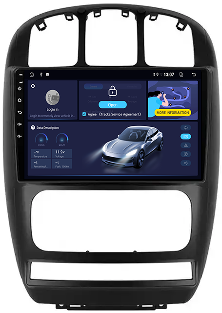 (Resigilata) Navigatie dedicata Chrysler Pacifica 2006-2012/Dodge Caravan, 2 GB RAM 32GB ROM, Android 13, Display IPS, 9", DSP, Carplay, Android Auto, Internet, Youtube , Waze , Wi Fi , Usb , Blue [5]