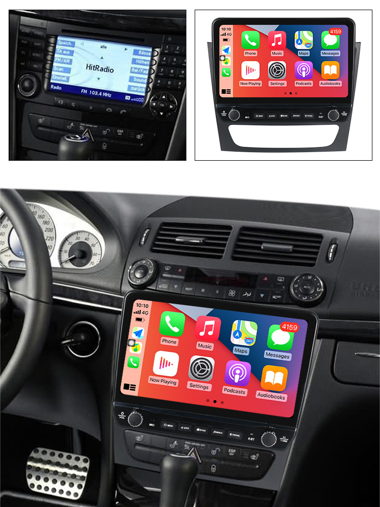Navigatie dedicata w211 cu butoane rotative model 2024, 9 Inch, 2GB RAM 32GB ROM, Quadcore, Android 13, WiFi, Bluetooth, Magazin Play [4]