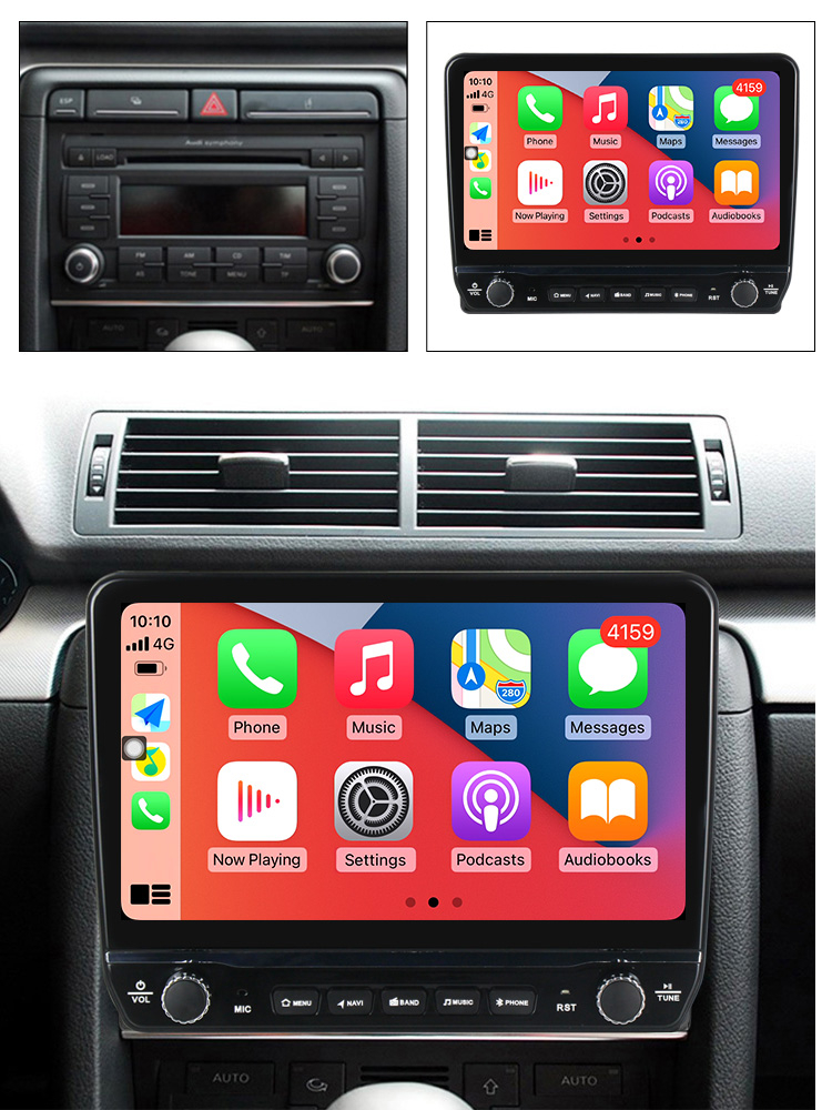 Navigatie dedicata Audi A4 cu butoane rotative model 2024, 9 Inch, 2GB RAM 32GB ROM, Quadcore, Android 13, WiFi, Bluetooth, Magazin Play - Copie [4]