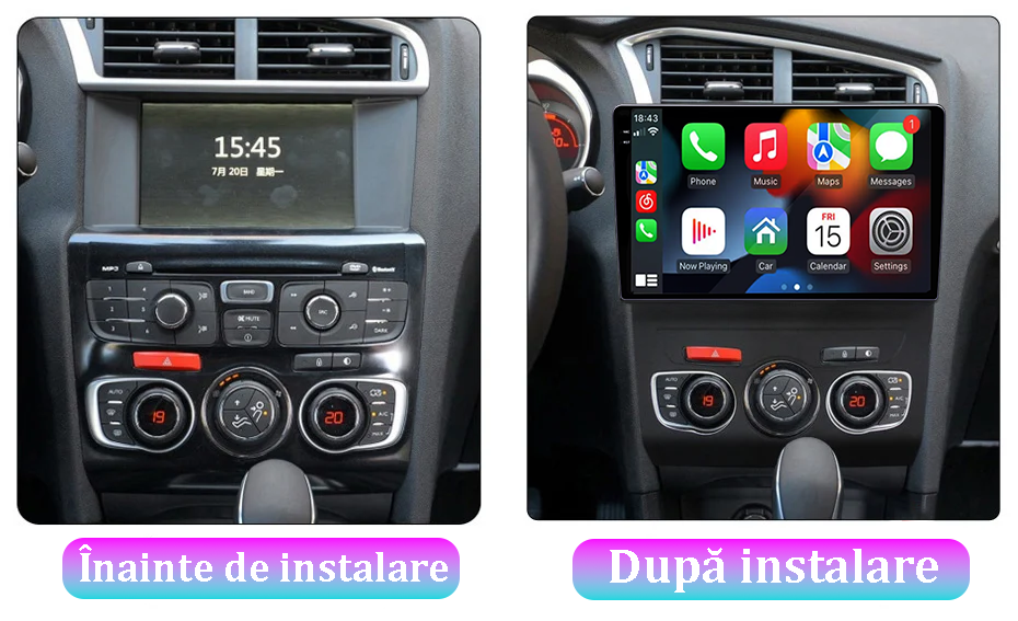 Navigatie dedicata Citroen C4L 2013-2016, 12GB RAM 256GB ROM, Android 13, Rezolutie 2K, Display QLED, 10", DSP, Carplay, Android Auto, Internet, Youtube, Waze, Wi Fi, USB [5]