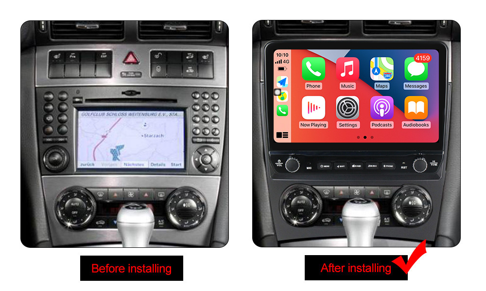 Navigatie dedicata Mercedes w209 cu butoane rotative model 2024, 9 Inch, 2GB RAM 32GB ROM, Quadcore, Android 13, WiFi, Bluetooth, Magazin Play [5]