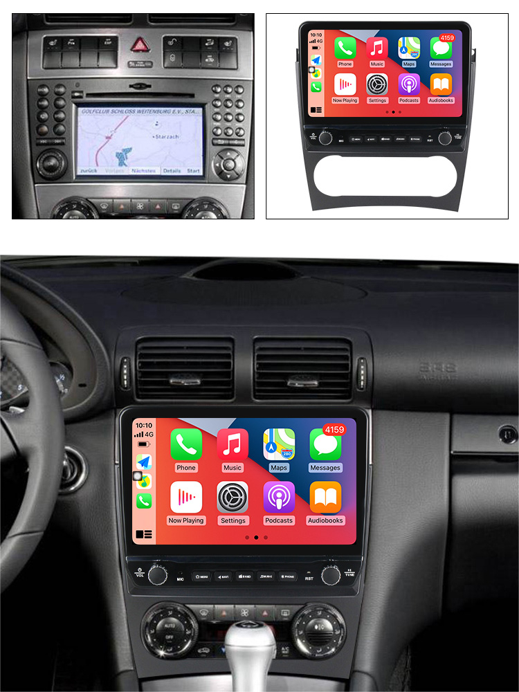 Navigatie dedicata Mercedes w209 cu butoane rotative model 2024, 9 Inch, 2GB RAM 32GB ROM, Quadcore, Android 13, WiFi, Bluetooth, Magazin Play [4]