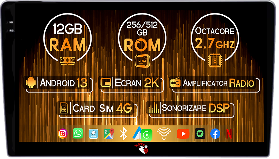 Navigatie dedicata Citroen C5 2009, 12GB RAM 256GB ROM, Android 13, Rezolutie 2K, Display QLED, 10", DSP, Carplay, Android Auto, Internet, Youtube, Waze, Wi Fi, USB [1]
