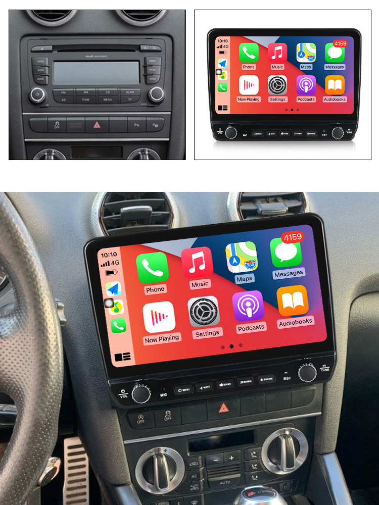 Navigatie dedicata Audi A3 cu butoane rotative model 2024, 9 Inch, 2GB RAM 32GB ROM, Quadcore, Android 13, WiFi, Bluetooth, Magazin Play [4]