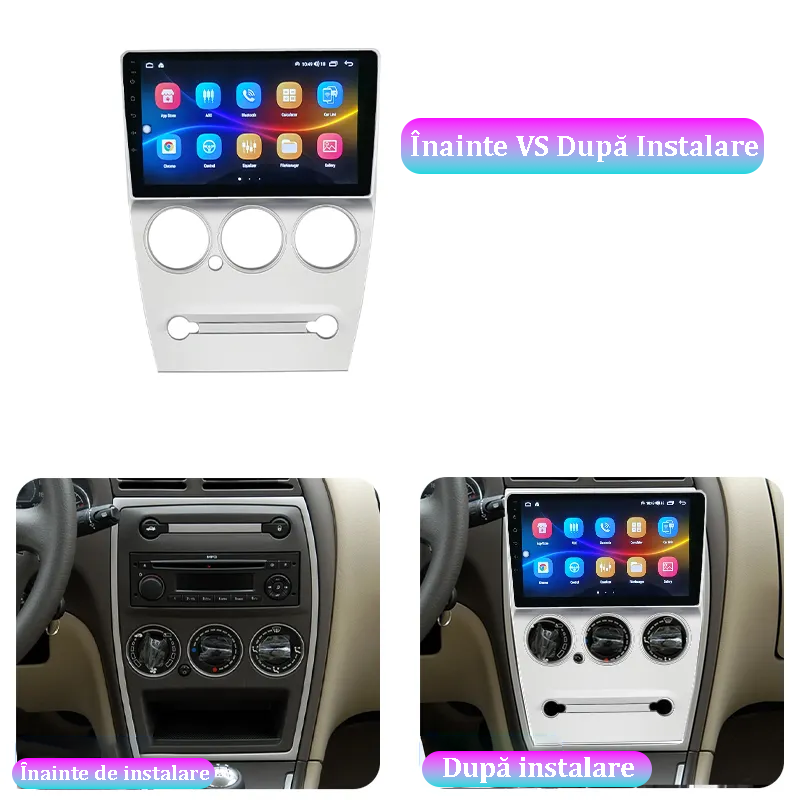 Navigatie dedicata Citroen Elysee 2008-2014, 4GB RAM 64GB ROM, Octacore, Android 14, Display QLED 1K 9", Carplay&Android Auto, SIM 4G, Ventilator Activ [5]