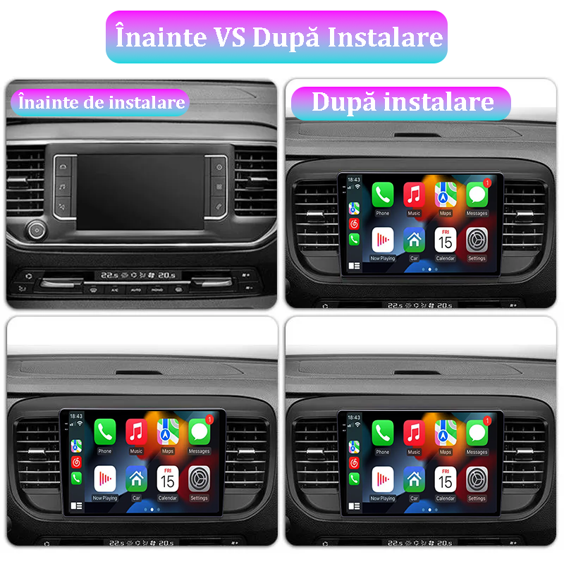 Navigatie dedicata Citroen Jumpy 2016-2021, 12GB RAM 256GB ROM, Android 13, Rezolutie 2K, Display QLED, 9", DSP, Carplay, Android Auto, Internet, Youtube, Waze, Wi Fi, USB [3]