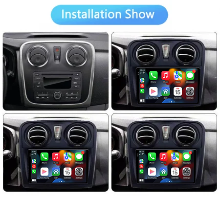 Navigatie dedicata Dacia Logan 2 2012-2019, 12GB RAM 256GB ROM, Android 13, Rezolutie 2K, Display QLED, 9", DSP, Carplay, Android Auto, Internet, Youtube, Waze, Wi Fi, USB [5]