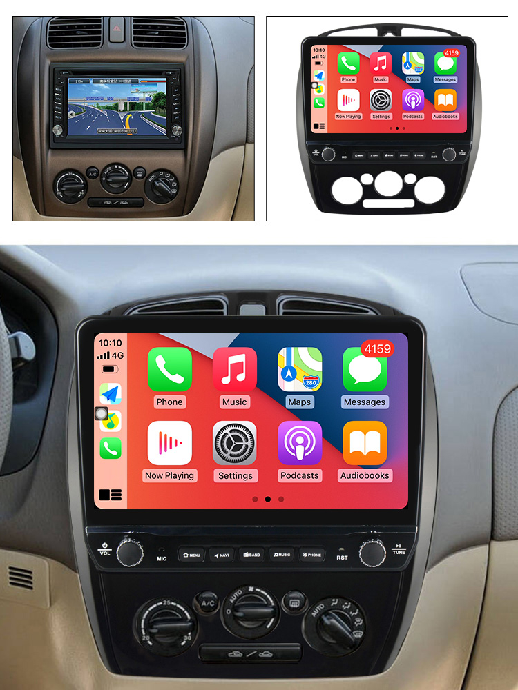Navigatie dedicata MAZDA 323 cu butoane rotative model 2024, 4 GB RAM 64 ROM, Quadcore, Android 13, Display QLED, 9", DSP, Carplay, Android Auto, Internet, Youtube , Waze , WI-FI [5]