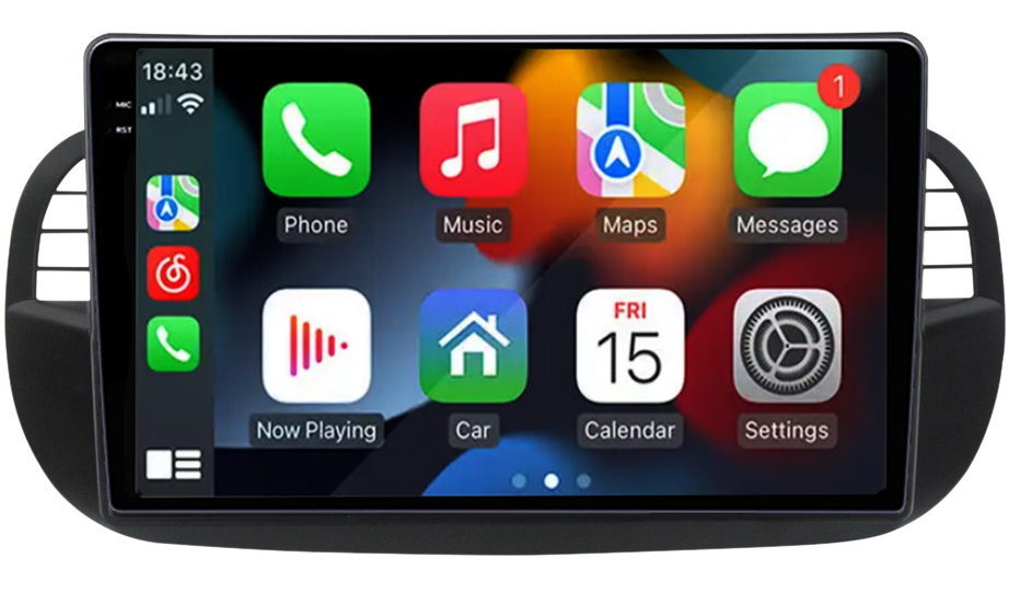 Navigatie dedicata Fiat 500 2007-2015, 12GB RAM 256GB ROM, Android 13, Rezolutie 2K, Display QLED, 9", DSP, Carplay, Android Auto, Internet, Youtube, Waze, Wi Fi, USB [2]