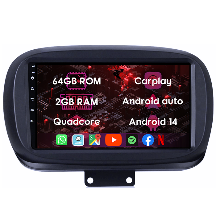 (Resigilata) Navigatie dedicata Fiat 500X 2014-2020, 2GB RAM 32GB ROM, Android 13, Display 9", Full HD, Internet ,Aplicatii , Waze , Wi Fi , Usb , Bluetooth , Mirrorlink, Suport camere AHD [8]