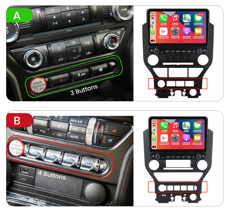 Navigatie dedicata Mustang 2014-2021 cu butoane rotative model 2024, 9 Inch, 2GB RAM 32GB ROM, Quadcore, Android 13, WiFi, Bluetooth, Magazin Play [6]